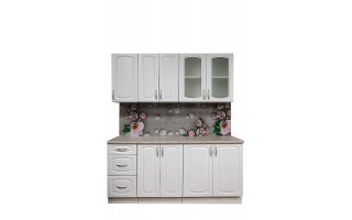 фото Кухня 1,8 м, (МДФ фасады) Дуб полярный Акрэтбел