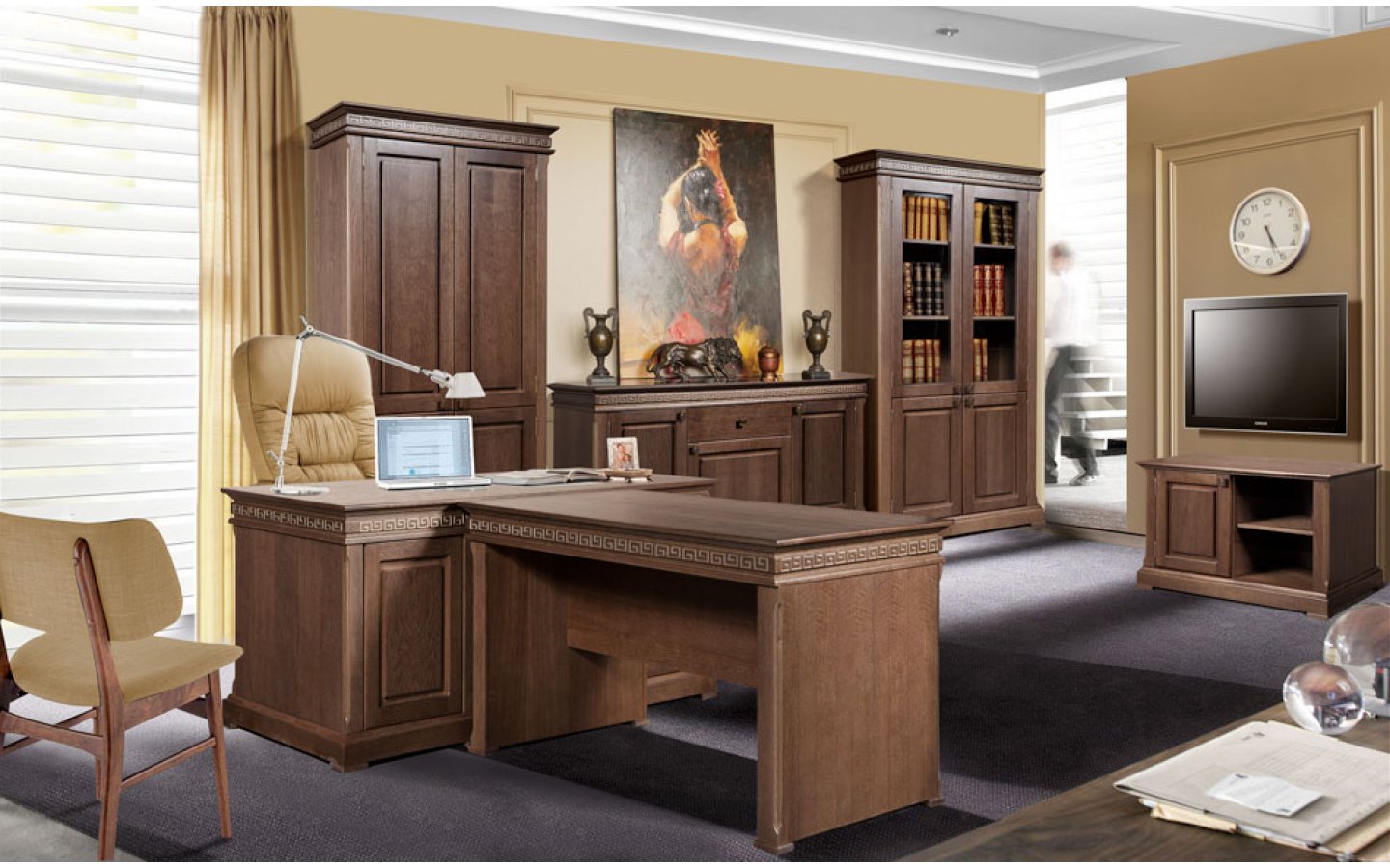Комплект мебели для кабинета. Мебель для кабинета руководителя. Шкаф в кабинет руководителя. Набор мебели для кабинета руководителя. Кабинет из массива дерева.