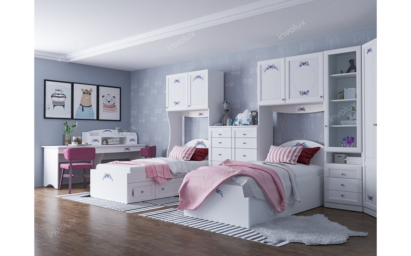 мебель в детскую комнату белого цвета